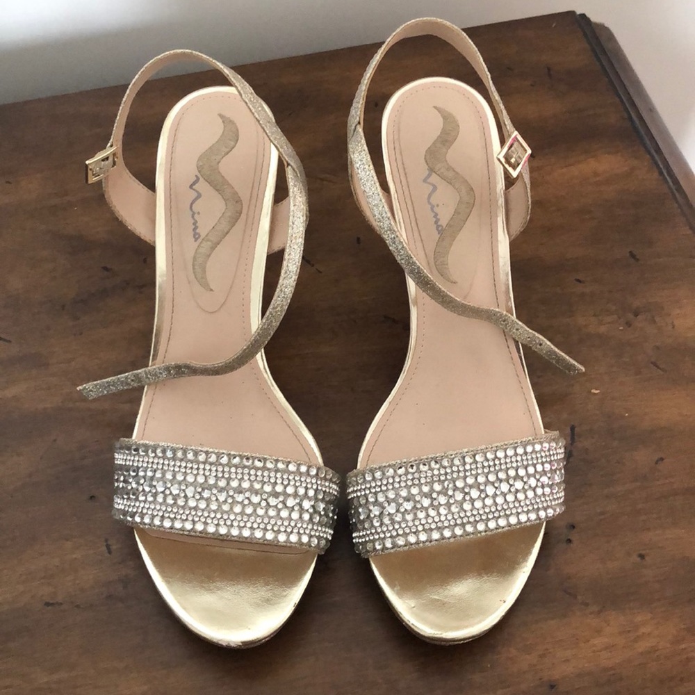 Gold high heels!